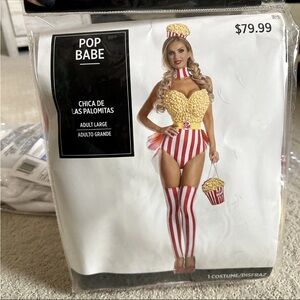 Women’s Popcorn Halloween Costume - Red and White large